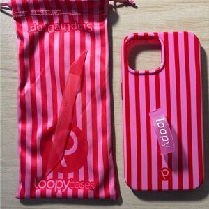 Loopy Case berry stripes (iPhone 15)